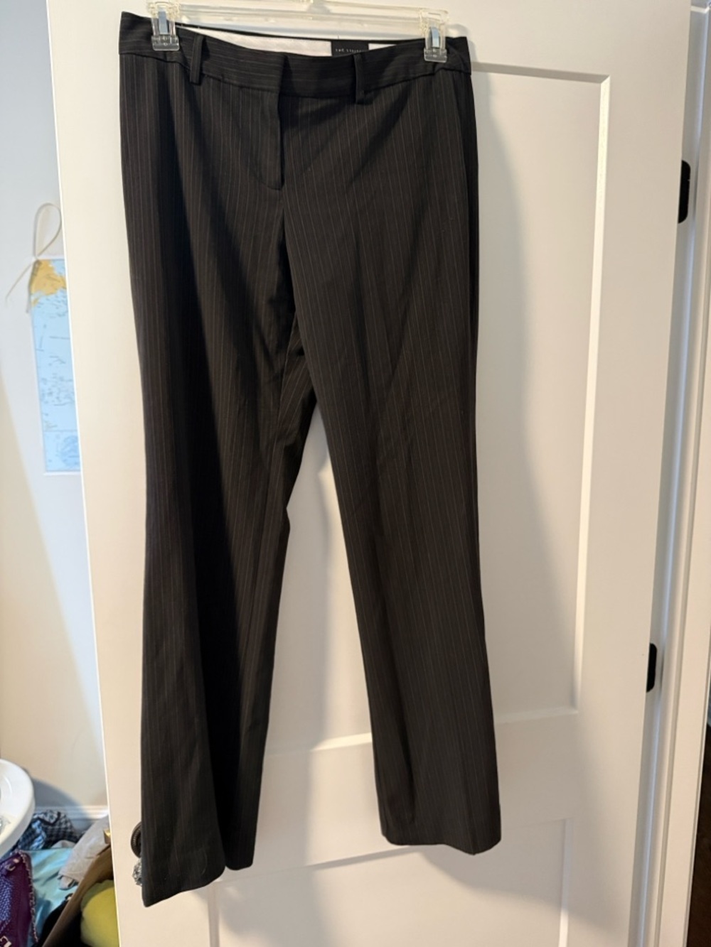The Limited Cassidy Fit Dress Pants in Black with Pink Trim